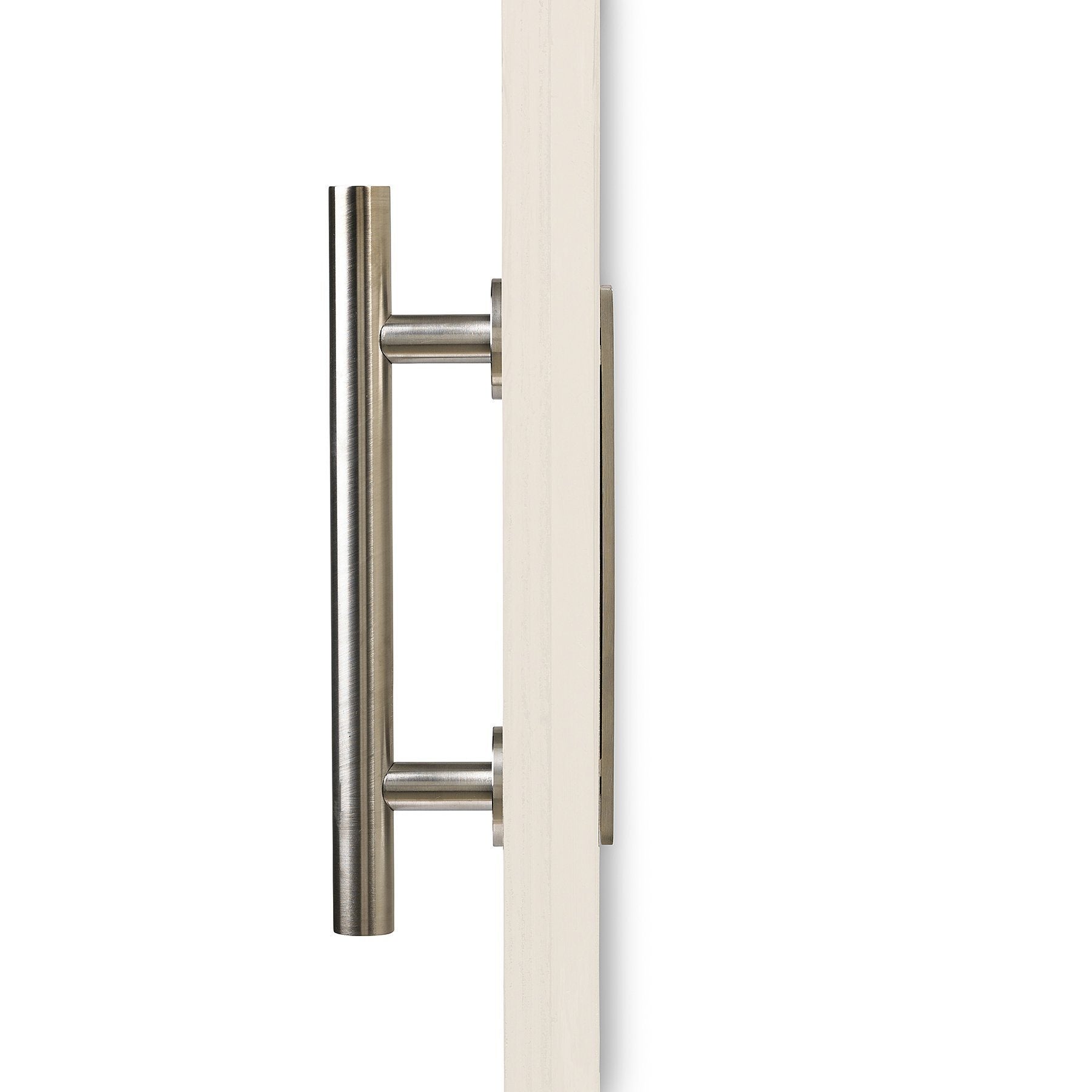 Sliding Door Handle, Stainless Steel Push Door Handles, Cabinet Handle Pull  With Back Plate For Garden Closet Barn Doors